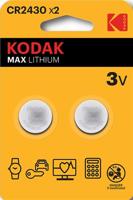 Kodak CR2430 lithium knoopcel batterij blister(2) - 3241080