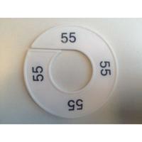 Maatring 9cm wit/zwart 55