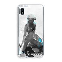 I will not feel a thing: Samsung Galaxy A10 Transparant Hoesje