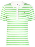 Tommy Hilfiger polo en coton à rayures - Vert - thumbnail