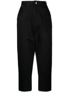 izzue pantalon droit à taille basse - Noir