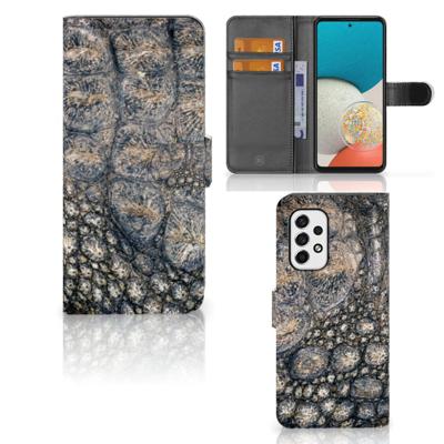 Samsung Galaxy A53 | Telefoonhoesje | Met pasjeshouder | Krokodillenprint
