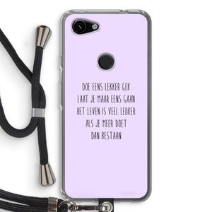 Gek: Pixel 3a Transparant Hoesje met koord