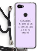 Gek: Pixel 3a Transparant Hoesje met koord