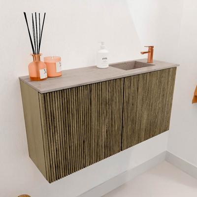 Toiletmeubel Mondiaz Joya Dlux | 80 cm | Meubelkleur Dusk | Faye wastafel Saba Wasbak Rechts | 1 kraangat