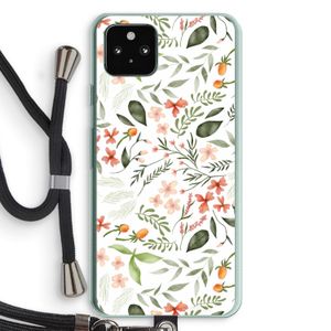 Sweet little flowers: Pixel 5a 5G Transparant Hoesje met koord