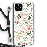 Sweet little flowers: Pixel 5a 5G Transparant Hoesje met koord