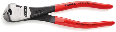 Knipex Kracht-Voorsnijtang | 140 mm Lengte | Kunststof Bekleed | Zwart Geatramenteerd - 67 01 140 SB