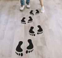 Stap voetafdrukken vinyl zelfklevende sticker vloertegel