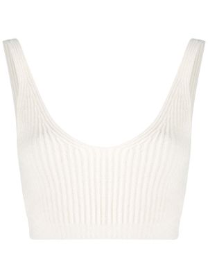 Cashmere In Love débardeur crop en maille nervurée - Tons neutres