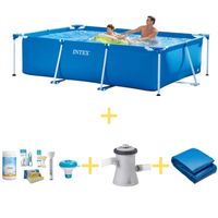 Intex Zwembad - Frame Pool - 260 x 160 x 65 cm - Inclusief WAYS Onderhoudspakket, Filterpomp & Grondzeil - thumbnail