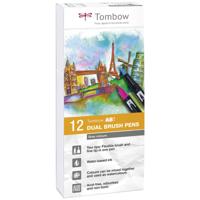 Tombow • brush pen abt dual brush pen set primary colours 12pcs