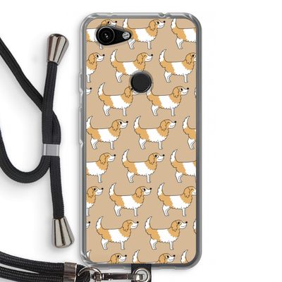 Doggy: Pixel 3a Transparant Hoesje met koord