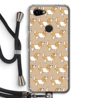 Doggy: Pixel 3a Transparant Hoesje met koord