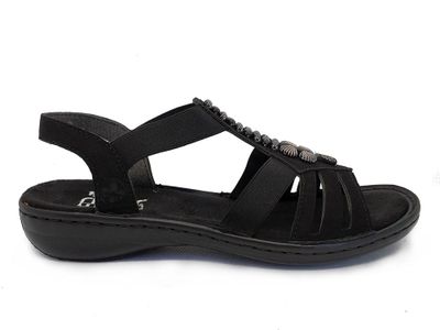 Zwarte Rieker Sandalen