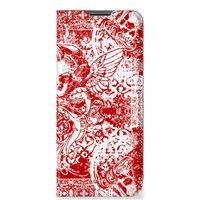 Mobiel BookCase Nokia G50 Angel Skull Rood