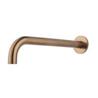 Wiesbaden Baduitloop Inbouw Caral Rond 30 cm 1/2 Geborsteld Brons Koper