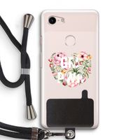 GRL PWR Flower: Pixel 3 Transparant Hoesje met koord