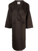 TOTEME Signature wool-cashmere coat - Marron - thumbnail