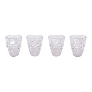 Doodshoofd shotglaasjes - 4x - transparant - H5 cm - kunststof