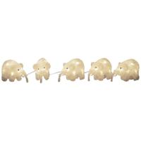 Konstsmide 6256-103 Acryl figuur Energielabel: G (A - G) Olifant Set van 5 stuks Warmwit LED Warm-wit