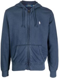 Polo Ralph Lauren hoodie zippé à lien de resserrage - Bleu