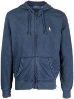 Polo Ralph Lauren hoodie zippé à lien de resserrage - Bleu - thumbnail