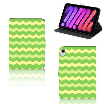 iPad Mini 6 (2021) Tablet Hoes Waves Green iPad Mini 6 (2021) Tablet Hoes Waves Green