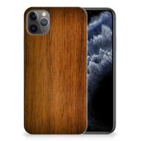 Apple iPhone 11 Pro Max | Bumper Hoesje | Donker Hout