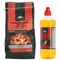 Fancy Flames BBQ aanmaakset - houtskool - 3 kilo - met Bio aanmaakgel Fancy Flames BBQ aanmaakset - houtskool - 3 kilo - met Bio aanmaakgel