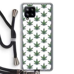 Weed: Samsung Galaxy A42 5G Transparant Hoesje met koord