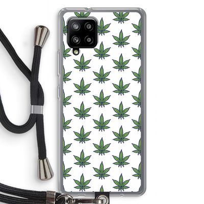 Weed: Samsung Galaxy A42 5G Transparant Hoesje met koord