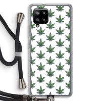 Weed: Samsung Galaxy A42 5G Transparant Hoesje met koord