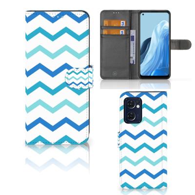 OPPO Find X5 Lite | Reno 7 5G | Telefoon Hoesje | Zigzag Blauw