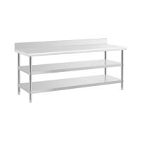 RVS werktafel - ECO - 200 x 70 cm - 235 kg - tussenplank - Royal Catering