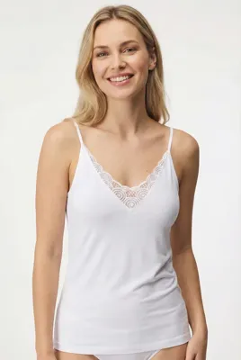 Dames hemdje spaghetti bandjes - Beatrix - Onderhemd - Singlet - 100% katoen