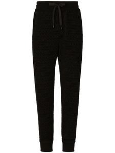 Dolce & Gabbana pantalon de jogging en coton à logo imprimé - Noir