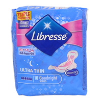 Libresse Ultra thin goodnight wings 10 Stuks