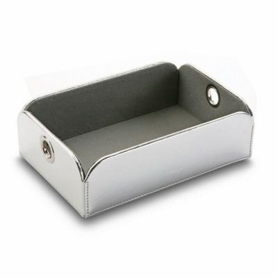 Valet Tray Versa Zilver Polyskin Metaal (13 x 6,5 x 20 cm)
