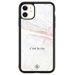 iPhone 11 glazen hardcase - C'est la vie
