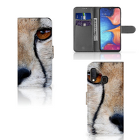 Samsung Galaxy A20e Telefoonhoesje met Pasjes Cheetah
