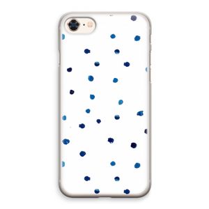 Blauwe stippen: iPhone 8 Transparant Hoesje