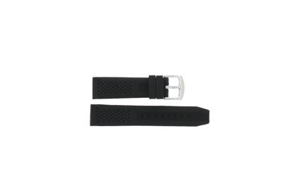Horlogeband Universeel JD005 Silicoon Zwart 18mm