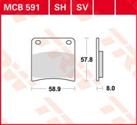 TRW Remblokken, en remschoenen voor de moto, MCB591 Allround organisch
