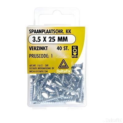 Spaanpl.schr. 3.5x25mm 40st - Deltafix