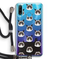 It's a Purrr Case: Huawei P30 Lite Transparant Hoesje met koord