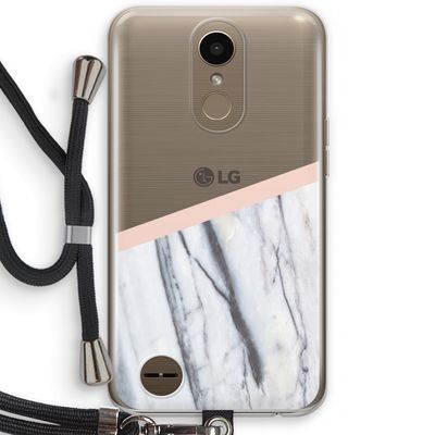 A touch of peach: LG K10 (2017) Transparant Hoesje met koord