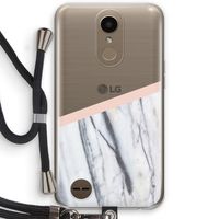 A touch of peach: LG K10 (2017) Transparant Hoesje met koord