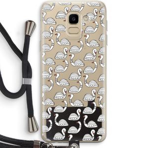 Zwanen: Samsung Galaxy J6 (2018) Transparant Hoesje met koord