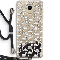 Zwanen: Samsung Galaxy J6 (2018) Transparant Hoesje met koord
